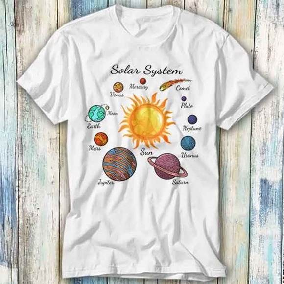 Other - Solar System Planets Sun Earth Comet Pluto Saturn Moon Venus Mars Shirt